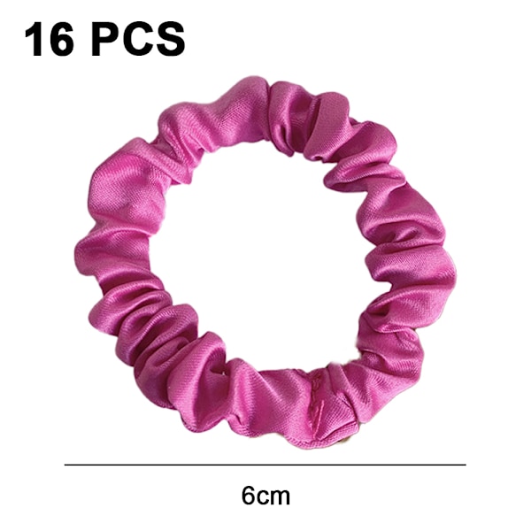 16 st satin för hårsnoddar för sömn natt scrunchie, håraccessoarer hårrep huvudbonad för kvinnor