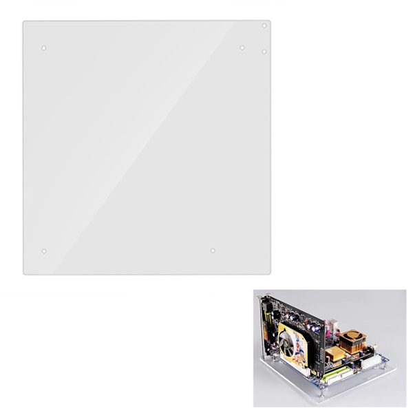 Öppen Ram Transparent Akryl Överlock Datorhölje DIY Bas Stativ för ITX Moderkort