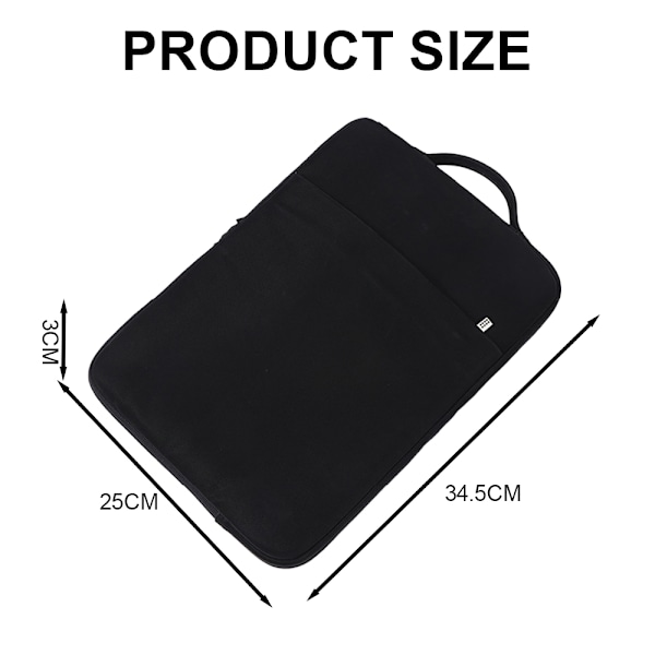 13 Tuuman Kannettavan Tietokoneen Suojakotelo, Iskunvaimennus, Kevyt, Kuljetuslaukku, Suojaava Laukku, Ulkomitat 34,5 * 25 * 3 cm
