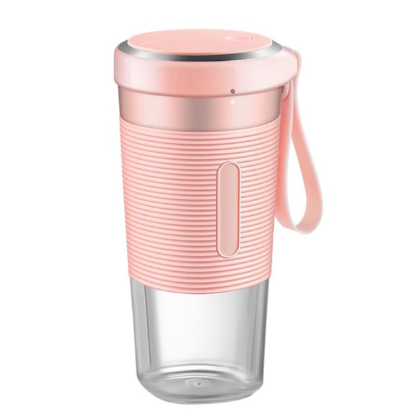 Portable Mini Juicer Household Fruit Juice Cup Electric Juicer Cup USB Charging (Pink)