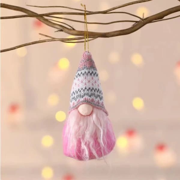 4-pack plysch julgransdekorationer, julgranshänge