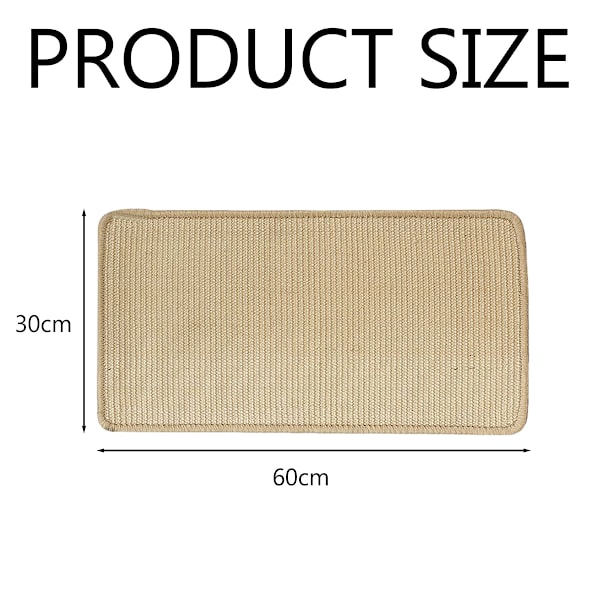 1 stk sisal katteskrapematte 20*40cm/25*50cm/30*60cm slipe katteklo matte sisalmatte