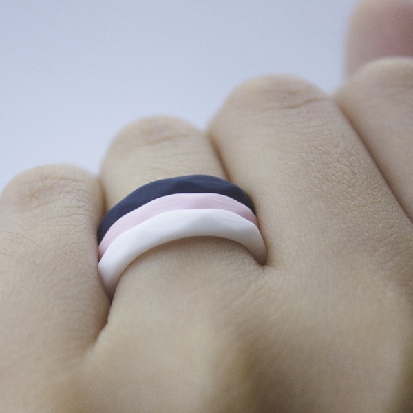 Silikonbröllopsring för kvinnor, 10-pack tunna och flätade gummiband, trendigt, färgglatt, bekväm passform, hudvänligt