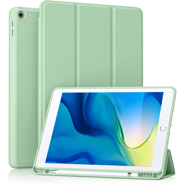 Fodral Kompatibelt med iPad 10.2 Tum 2021/2020 iPad 9:e/8:e Generationen & 2019 iPad 7:e Generationen med Pennhållare, Skyddsfodral med Mjuk TPU