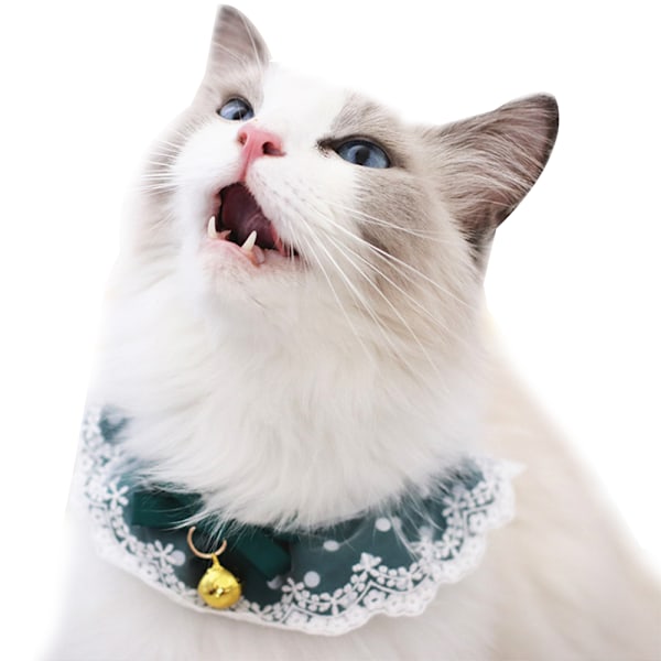 Kæledyrs-Halsklæde Kat Blonder Halsklæde Hund Spyt Håndklæde Med Klokke Sød Kat Halsklæde