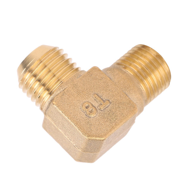 90° Vinkelböj i Mässing för Luftkompressor med Gängad Koppling 13 x 14mm