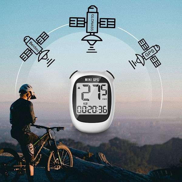 M3 Mini GPS Cykelcomputer, Trådlös Cykelodometer och Hastighetsmätare Cykelcomputer IPX5 Vattentät Cykelcomputer med LCD-Skärm för Utomhus Män