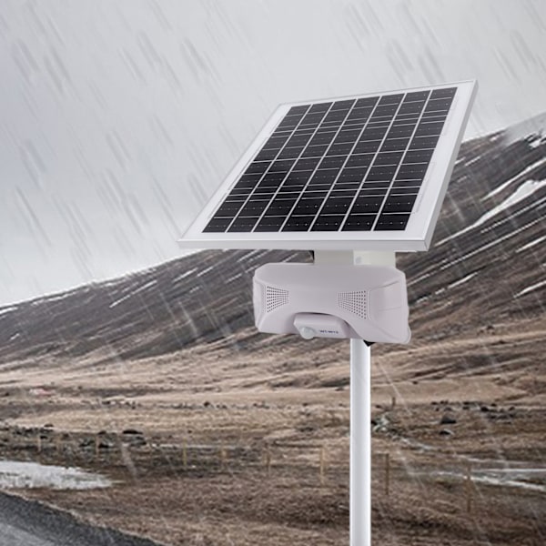 12V Udendørs Vandafvisende Infrarød Mikrobølgebevægelsessensor Sikkerhedspåmindelseshøjttaler Solinduktions Stemmeprompter Reservoir Sikkerhedsadvarselsalarm Horn