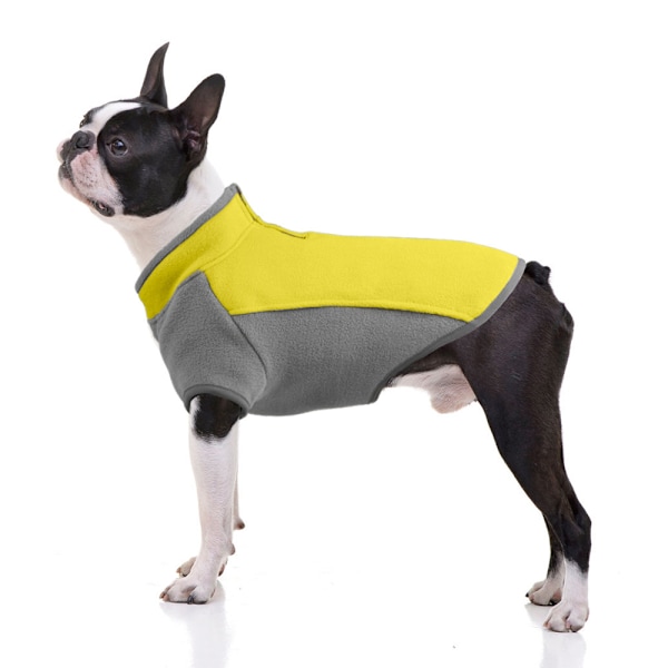 Strækbar Fleece Vestjakke til Hunde, Halv Zip Trøje Fleece Hundetrøje Vinterjakke, Varmt Hundetøj til Koldt Vejr