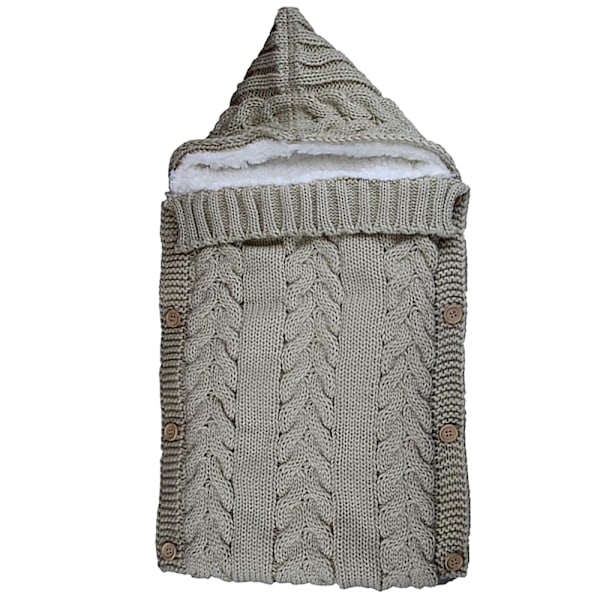 Nyfödd filt Baby swaddling filt Stickad sovsäck filt