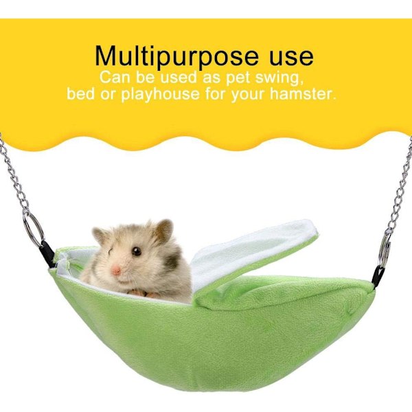 Lemmikkieläinten hamsterin sänky, banaanin muotoinen riippuva nukkumakoti, talvinen lämmin häkin matto gerbiileille, chinchilloille, marsuilla ja pienille eläimille