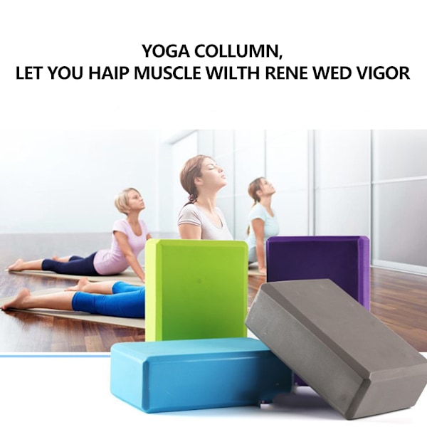 Yoga Blok, Støttende Skum Blød Skridsikker Overflade til Yoga, Pilates, Meditation