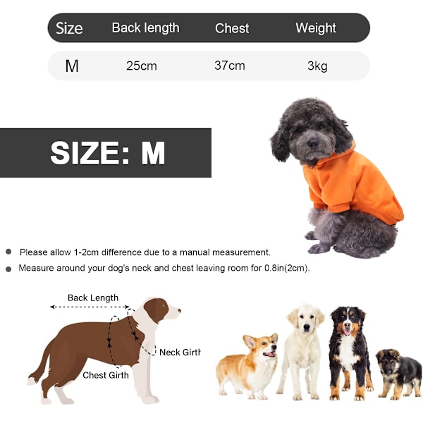 Vinter-hoodie med lomme sweatshirt egnet til hvalp varm Chihuahua frakke tøj hvalp kat tøj