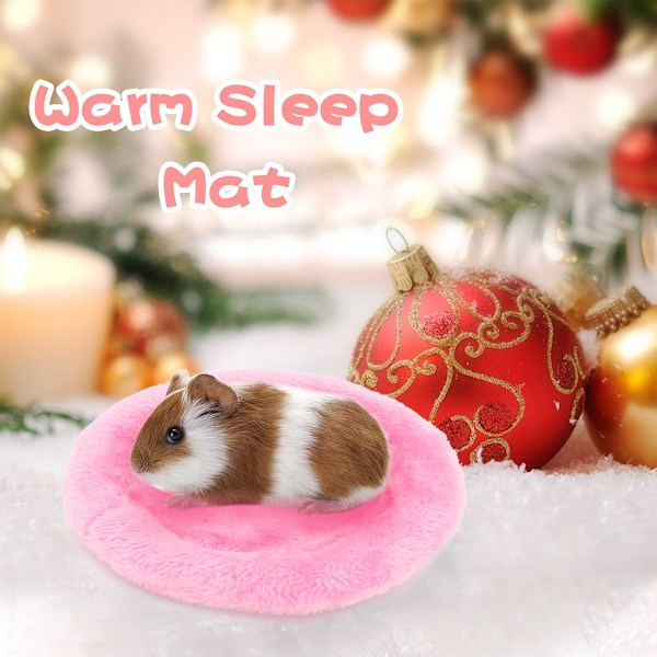 Hamsterbädd, Rund Sammet Varm Sovmatta för Hamster/Igelkott/Ekorre och Andra Smådjur
