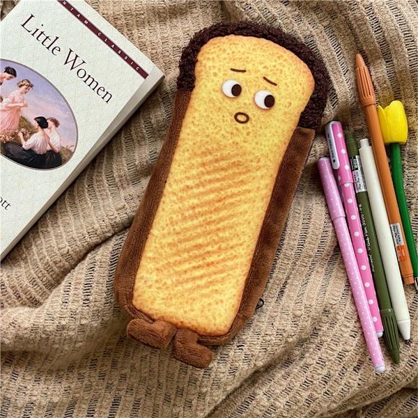 1 stk Morsom og Kreativ Student Skolemateriell Emosjonelt Brød Blyantveske 20 * 8 * 2CM