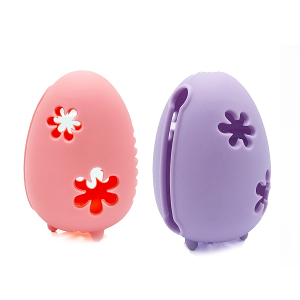 2 kpl Meikkisienenpidikettä, Beauty Blender -pidike, Pölyhöyhenen säilytys, Hengittävä meikkisienen kotelo liike- tai matkakäyttöön (kukkakuvioinen)