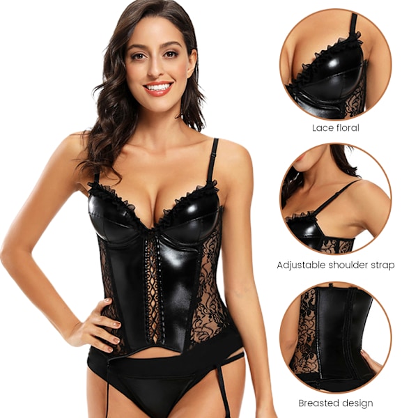Seksikäs Korsetti Alusvaatteet Naisille Pitsi Korsetti Bustier Rannekkeet Ylirintainen Korsetti Boudoir Asut