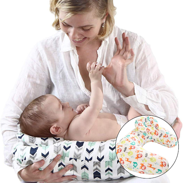 Ammepudebetræk og amme- og flaskefodringsplacering, støtte baby