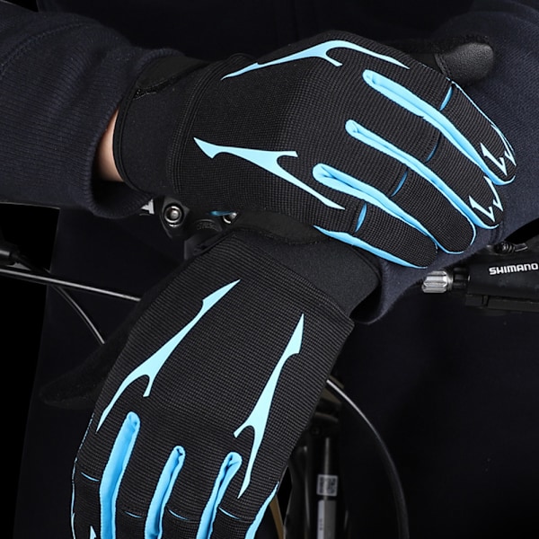 Cykelhandskar Mountainbike Hel Finger Skydd för Män Kvinnor Pekskärm Cykel Landsvägscykel Handskar för Ridning Löpning Körning Utomhussporter