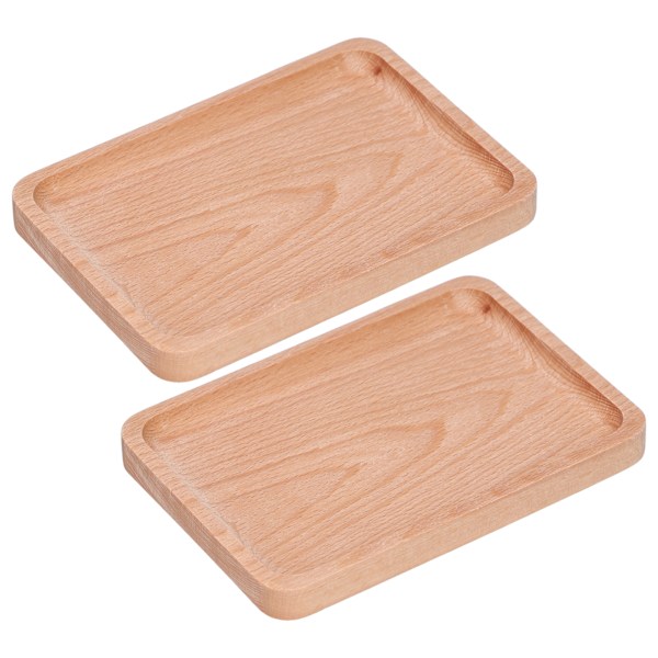 2 st Träserveringsbrickor Rektangulära Frukt Dessertfat Partytallrikar för Grill Köket