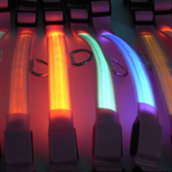 USB-oppladbart LED-hundebånd - Justerbart lysende hundebånd