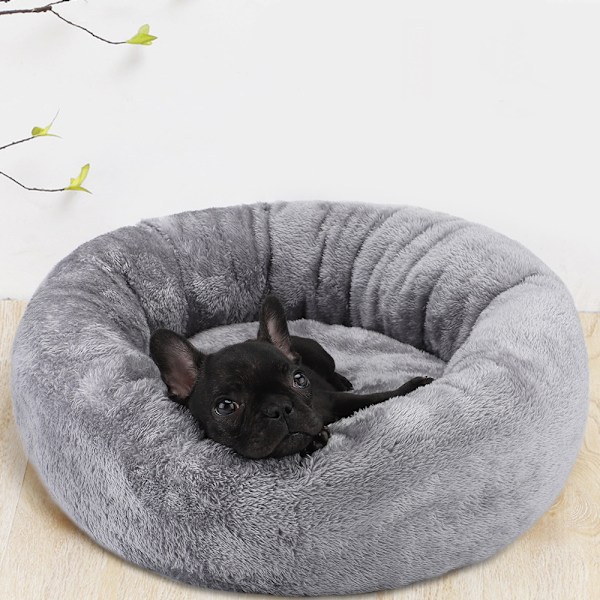 Liten hundsäng - Kattsäng - Plysch husdjurskudde soffa tvättbar anti-ångest  Cuddler fluffig kudde bo