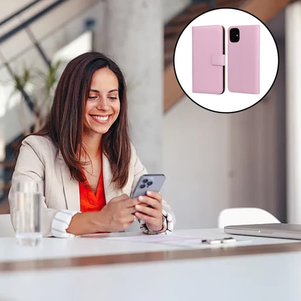 Samsung Galaxy S21/S21FE/S21+/S21Ultra Plånboksfodral - Rosa S21[TT]
