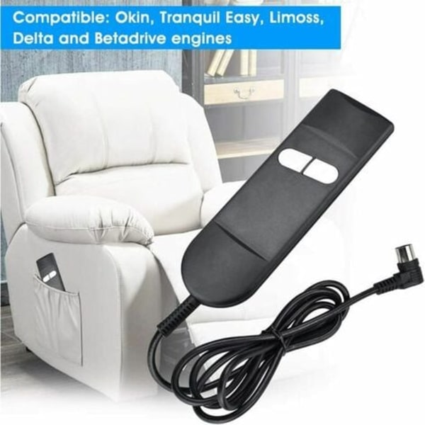Commande Manuelle Fauteuil à 2 Boutons Inclinable Télécommande Interrupteur Pour Fauteuil électrique Pour Fauteuil élévateur, Canapé