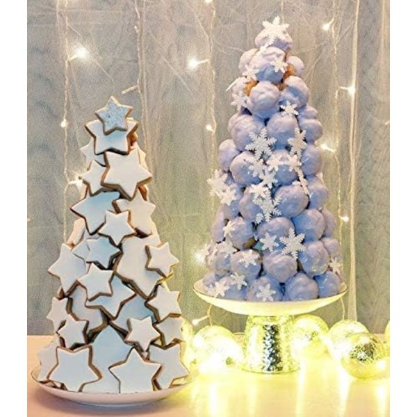 Star Cookie Cutter Set-5 st Rostfritt stål Femuddiga molds Fondantkaka Cookie Cutter Set Bakverksform-för 3d julgran/Linzer
