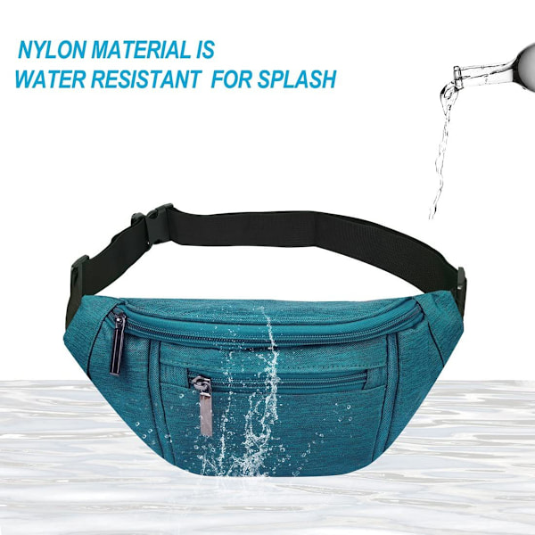 Fanny Pack naisille - Trendikäs vyölaukku, vyölaukku matkustamiseen, kävelyyn, juoksuun, vaellukseen, pyöräilyyn, helppo kantaa puhelinta, lompakkoa