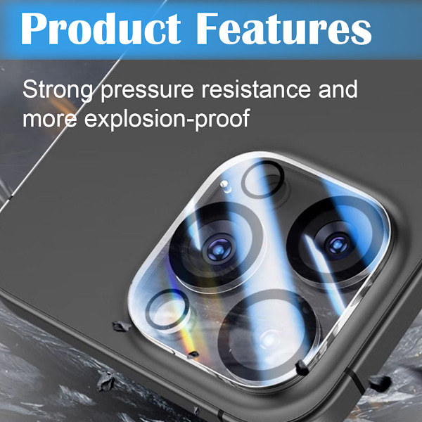 2 stk. iPhone 15 Pro/15 Pro Max Linsebeskyttelse Kamerabeskyttelse transparent