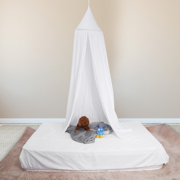 Baby Kids Round Dome Bed Canopy Bomull Cover