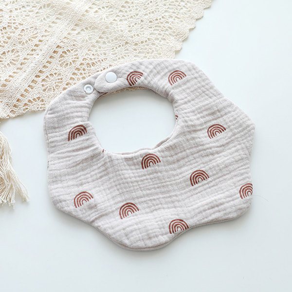 Baby Bandana-Sjal Spottduk för Drool och Tandspottning Bomullsabsorberande för Pojke Flicka