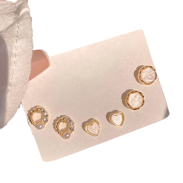 Silver stud ångest kan roteras kubisk stud set för kvinnor och flickor