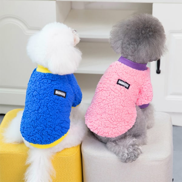 2 kpl lemmikkieläinten vaatteita Koiran plushiset vaatteet Talviset lämpimät lemmikkieläinten vaatteet