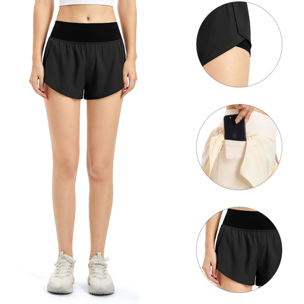 Dame Fitness Sports Shorts Hurtigtørrende Løbeshorts Mesh