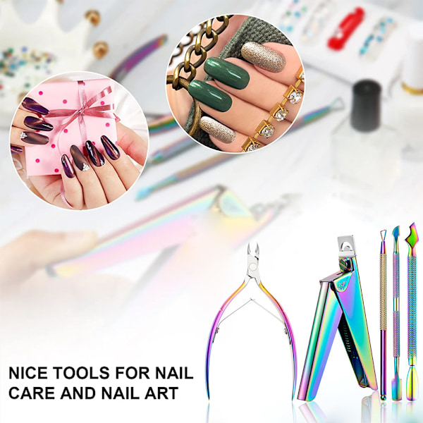 Nagelklippare, Spetsknivset, Nagelbands-pusher, Manikyrtillbehör