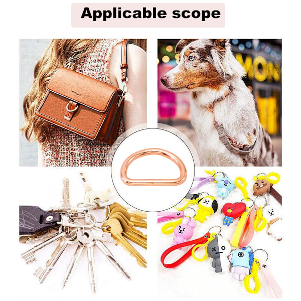 10 stk D-ringer, Webbing Spenne Ring for DIY Sy-poser Belter Hundekrage Tilbehør