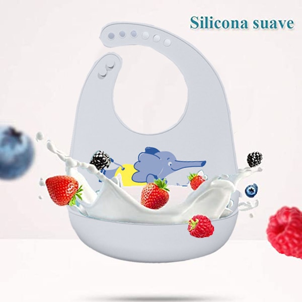 Silikonbabysnabbar (2-pack) BPA-fri vattentät mjuk hållbar justerbar silikonbabysnabba