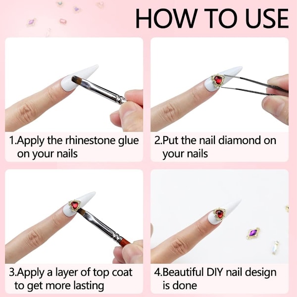12 st Nagelprydnader Transparent Färg Rosett Nageltillbehör Resinformad Borr Nageldekorationer