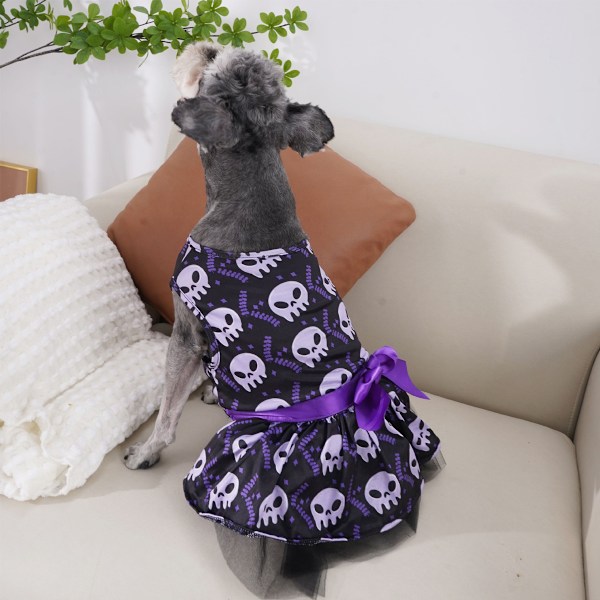 1 kpl Musta ja Violetti Kallo Lemmikkieläimen Puku Koiran Vaatteet Halloweenin Pukeutumiseen