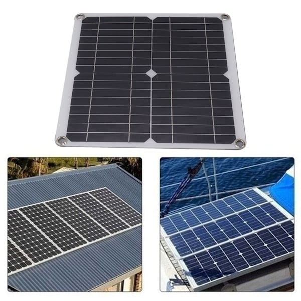 12W 18V Solpanel Hög Effektivitet Mono Solbatteriladdare Panel med Typ C Uttag för Bil Skepp Flygplan Utomhus