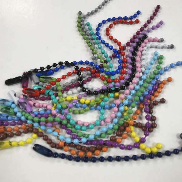 40 stk Akryl Blanks med Farverige Perlekæde, Klar Gradient Akryl DIY Ornament Blanks til Nøglering Håndværk Hængende Julepynt (Farve tilfældig)
