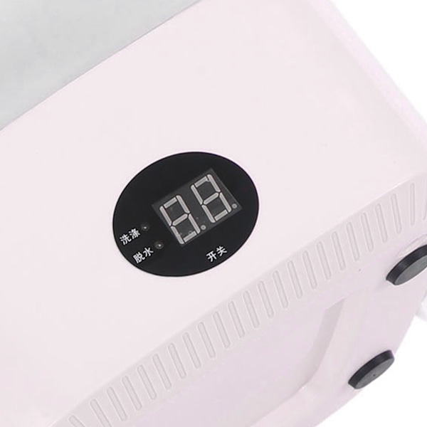Mini Bærbar Bøtte Vaskemaskin 6L Foldbar Automatisk Vaskemaskin med LCD-Panel Display for Drom RV Reise Leilighet 100 til 240V Rosa EU-Plugg