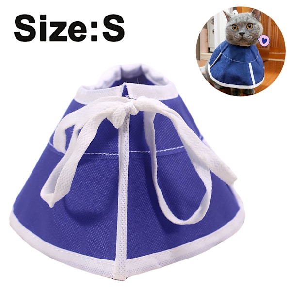 Mjuk katt återhämtningskrage, kattkonkrage, non-woven tyg Elizabeth krage, skyddande sår läkning krage speciellt utformad för katter