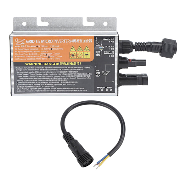 300W Sinusformet Inverter 3-Fase Strømforsyningssystemer Fotovoltaisk Mikro-Nettilsluttet Inverter Temperatur- og Ø-driftbeskyttelse AC 220V
