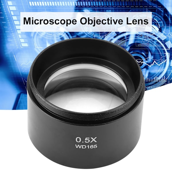 KP-0.5X Auxiliärt Stereomikroskop Objektivlins för Industriellt Videomikroskop 48mm Montering