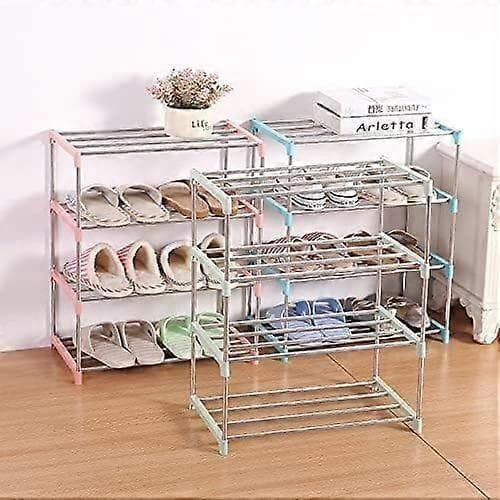 Foldable shoe rack for daily home use, dormitory, household, multi-layer combination, simple stainless steel shoe rack, 4 layers