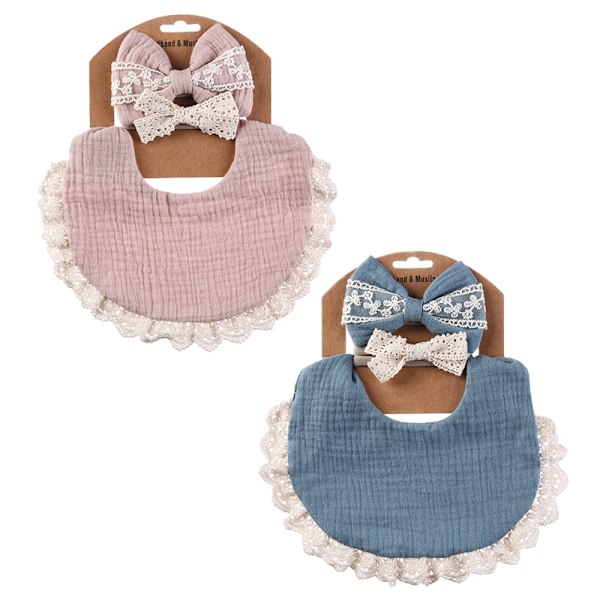 Babyslynger til Piger Vendbare Boho Dobbeltlags Bomulds-Sutte-Slynger med Nylon Pandebåndssæt