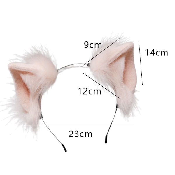 Katte-Ræv-Gris Faux Fur Øre Pandebånd Sød Halloween Håndlavet Dyr Pels Øre Hårbøjle